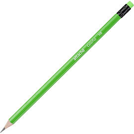 Карандаш чернографитный НВ с ластиком Attache Colorful заточенный трехгранный