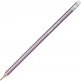 Карандаш чернографитный НВ с ластиком Attache Silk заточенный шестигранный