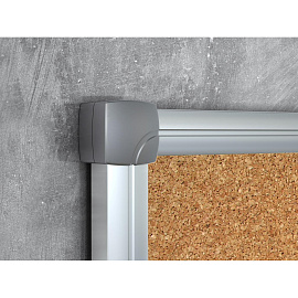 Доска комбинированная магнитно-маркерная/пробковая 90х120 см Attache Combo алюминиевая рама