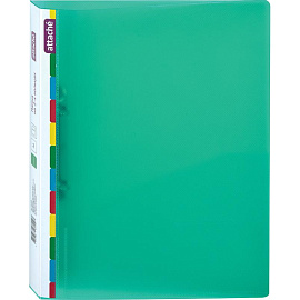 Папка на 2-х кольцах Attache Diagonal 25 мм зеленая до 170 листов (пластик 0.5 мм)