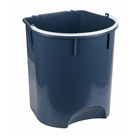 Ведро для мусора с педалью М-пластика 19 л пластик серое/чёрное (39x30.5х25.7 см)