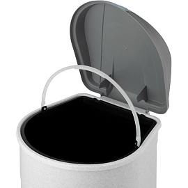 Ведро для мусора с педалью М-пластика 19 л пластик серое/чёрное (39x30.5х25.7 см)
