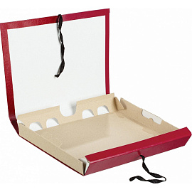 Папка архивная на 2-х завязках Attache А4 35 мм бумвинил до 350 листов красная складная