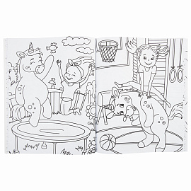 Раскраска для девочки "ЕДИНОРОГ", 242х300 мм, 80 стр., ПП, 38849