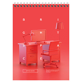 Блокнот А5 60л. на гребне BG "Office book