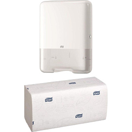 Полотенца бумажные листовые Торк (Tork) H3 V-сложение (ZZ) 2-слойные белые 20 пачек по 200 листов (290184) фото Полотенца бумажные листовые Торк (Tork) H3 V-сложение (ZZ) 2-слойные белые 20 пачек по 200 листов (290184)