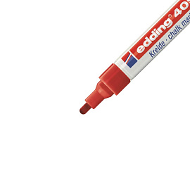 Маркер меловой Edding E-4095 красный круглый наконечник (толщина линии 2-3 мм) фото Маркер меловой Edding E-4095 красный круглый наконечник (толщина линии 2-3 мм)