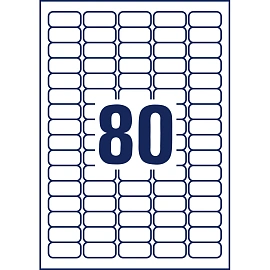 Этикетки самоклеящиеся удаляемые Avery Zweckform (L4732REV-25) 35,6х16,9 мм 80 штук на листе белые (25 листов в упаковке) фото Этикетки самоклеящиеся удаляемые Avery Zweckform (L4732REV-25) 35,6х16,9 мм 80 штук на листе белые (25 листов в упаковке)