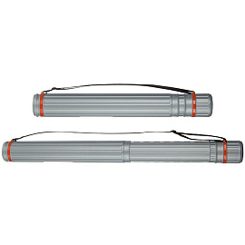 Тубус телескопический Комус Класс 64-108 см, диаметр 8 см, для формата А1, серый, с ремнем фото Тубус телескопический Комус Класс 64-108 см, диаметр 8 см, для формата А1, серый, с ремнем