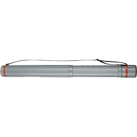 Тубус телескопический Комус Класс 64-108 см, диаметр 8 см, для формата А1, серый, с ремнем фото Тубус телескопический Комус Класс 64-108 см, диаметр 8 см, для формата А1, серый, с ремнем