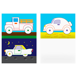 Раскраска с цв. фоном А5, 8 стр., ТРИ СОВЫ "Для малышей. Выпуск 1