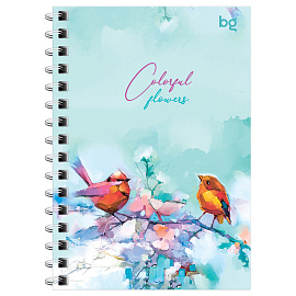 Записная книжка А6 120л. на гребне BG "Цветочный стиль