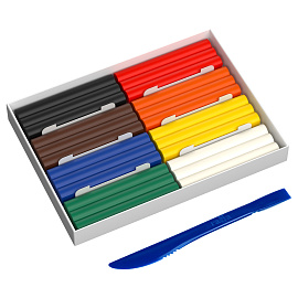 Пластилин восковой мягкий Гамма "Пчелка", 08 цветов, 120г, со стеком, картон. упаковка фото Пластилин восковой мягкий Гамма "Пчелка", 08 цветов, 120г, со стеком, картон. упаковка