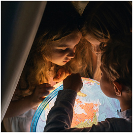 Глобус физико-политический с подсветкой d=250 мм