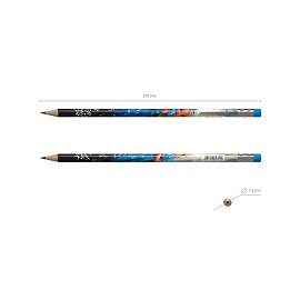 Карандаш чернографитный с ластиком ERICH KRAUSE "Magic Pet", НВ, 62769