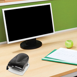 Дырокол BRAUBERG "Jet", до 40 листов, черный, 224341