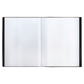 Папка с 40 вкладышами СТАММ А4, 21мм, 500мкм, пластик, черная фото Папка с 40 вкладышами СТАММ А4, 21мм, 500мкм, пластик, черная