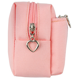 Пенал мягкий ЮНЛАНДИЯ, 2 отделения, полиэстер, "Bunny", розовый, 20х7х9 см, 228988