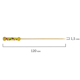Пики для канапе бамбуковые "Мексика", 12 см, 100 шт., КП, 138289