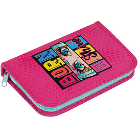 Пенал 1 отделение, 190*115 ArtSpace "Bright", ламинированный картон, софт-тач