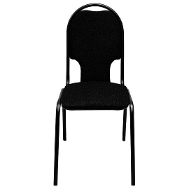 Стул для посетителей РС02М, черный каркас, ткань черная фото Стул для посетителей РС02М, черный каркас, ткань черная