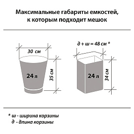 Мешки для мусора с завязками 30 л, синие, в рулоне 20 шт., прочные, ПНД 13 мкм, 50х60 см, LAIMA, 601395