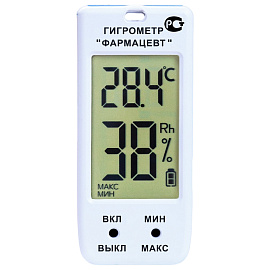 Гигрометр-термометр электронный ФАРМ-СИБ ТМФЦ-100 с поверкой РФ