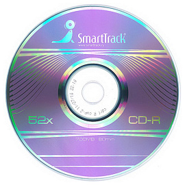 Диск CD-R SMARTTRACK, 700 Мб 52x Cake Box (упаковка на шпиле), КОМПЛЕКТ 10 шт., ST000148
