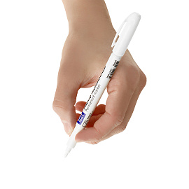 Маркер перманентный OfficeSpace белый, пулевидный, 1мм фото Маркер перманентный OfficeSpace белый, пулевидный, 1мм