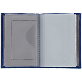 Обложка для автодокументов OfficeSpace "Комфорт", экокожа, синий, тиснение золотом