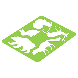 Трафарет-раскраска СТАММ "Лесные звери", пакет, европодвес