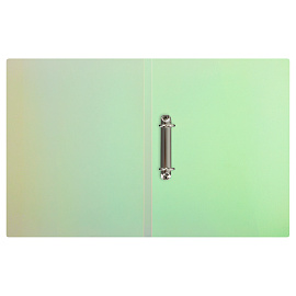 Папка на 2 кольцах СТАММ "Сияние" А4, 25мм, 700мкм, пластик, белый