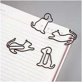 Скрепки фигурные 19мм, MESHU "Cat&Dog ", 4шт., пакет с европодвесом фото Скрепки фигурные 19мм, MESHU "Cat&Dog ", 4шт., пакет с европодвесом