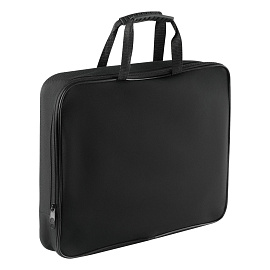 Сумка деловая OfficeSpace "Ancona" ткань, черный, 2 отделения, молния