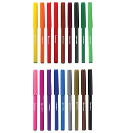 Фломастеры BRAUBERG "АКАДЕМИЯ", 18 цветов, вентилируемый колпачок, ПВХ упаковка, 151412