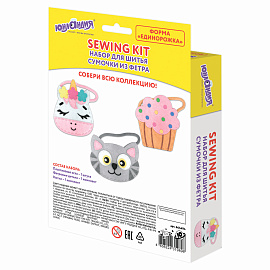 Набор для шитья сумочки из фетра "Единорожка", ЮНЛАНДИЯ, 664494