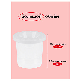 Емкость для воды (стакан-непроливайка) Гамма 210 мл крышка белая корпус прозрачный с отметкой безопасного уровня фото Емкость для воды (стакан-непроливайка) Гамма 210 мл крышка белая корпус прозрачный с отметкой безопасного уровня