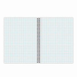 Тетрадь А4, 120 л., BRAUBERG, гребень, клетка, обложка твердая, "Office", 404073