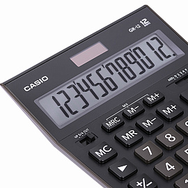 Калькулятор настольный Casio GR-12 12-разрядный черный 209х155х34 мм