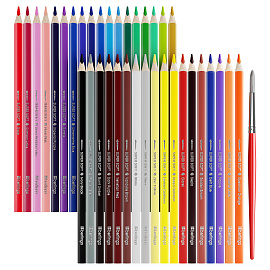 Карандаши акварельные Berlingo "SuperSoft. Рыбки", 36цв.+кисть, трехгран., заточен., картон, европодвес фото Карандаши акварельные Berlingo "SuperSoft. Рыбки", 36цв.+кисть, трехгран., заточен., картон, европодвес