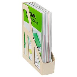 Лоток для бумаг вертикальный СТАММ "Лидер", бежевый, ширина 75мм фото Лоток для бумаг вертикальный СТАММ "Лидер", бежевый, ширина 75мм