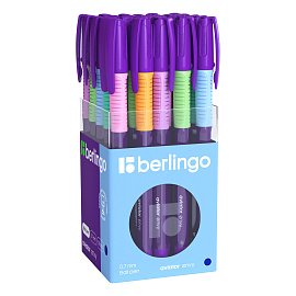 Ручка шариковая Berlingo "Aviator Envy" синяя, 0,7мм, грип, туба