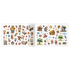 Альбом с наклейками ТРИ СОВЫ "250 наклеек. Сказки", А5, 250шт., 6стр.