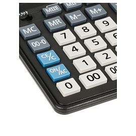 Калькулятор настольный Eleven Business Line CDB1601-BK, 16 разрядов, двойное питание, 155*205*35мм, черный