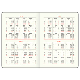 Ежедневник недатированный, А5, 160л., твердый переплет, кожзам, BG "Флаг", триколор