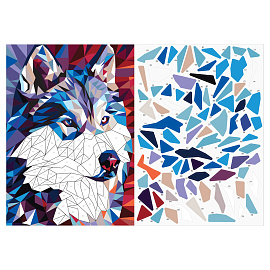 Аппликация наклейками ТРИ СОВЫ "Лесные животные", А4, 2 основы, картонный конверт