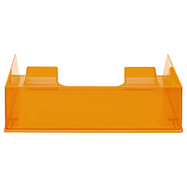 Лоток для бумаг горизонтальный СТАММ "Фаворит", тонированный оранжевый
