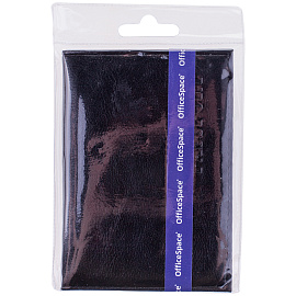 Обложка для паспорта OfficeSpace экокожа + изолон, с подкладом, черный