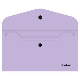 Папка-конверт на кнопке Berlingo "Instinct" С6, 200мкм, лаванда