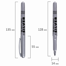Маркер для декорирования СЕРЕБРЯНЫЙ CENTROPEN, круглый наконечник, 1,5-3 мм, 2690, 6 2690 0194 фото Маркер для декорирования СЕРЕБРЯНЫЙ CENTROPEN, круглый наконечник, 1,5-3 мм, 2690, 6 2690 0194